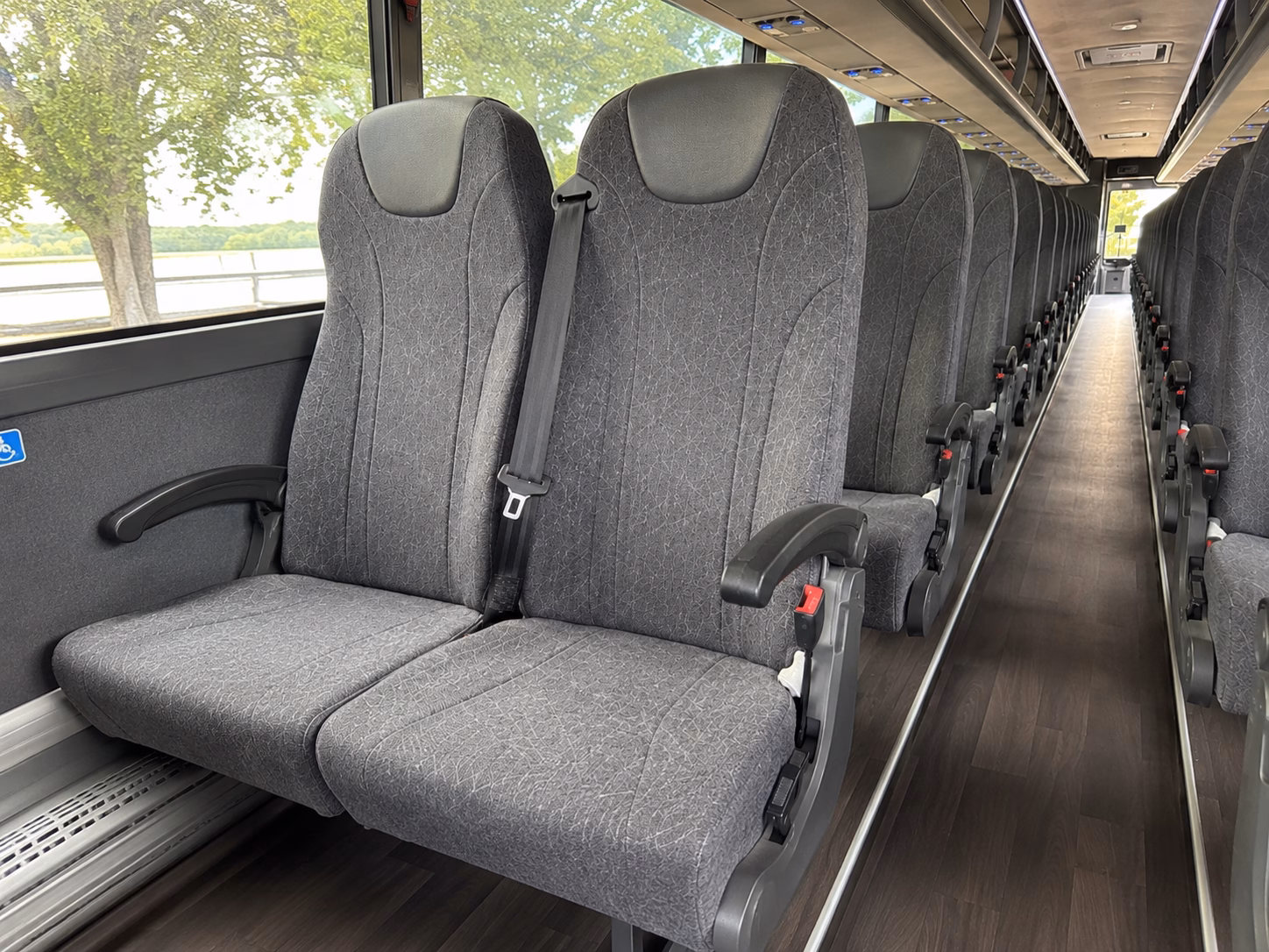 orem charter bus rental interior