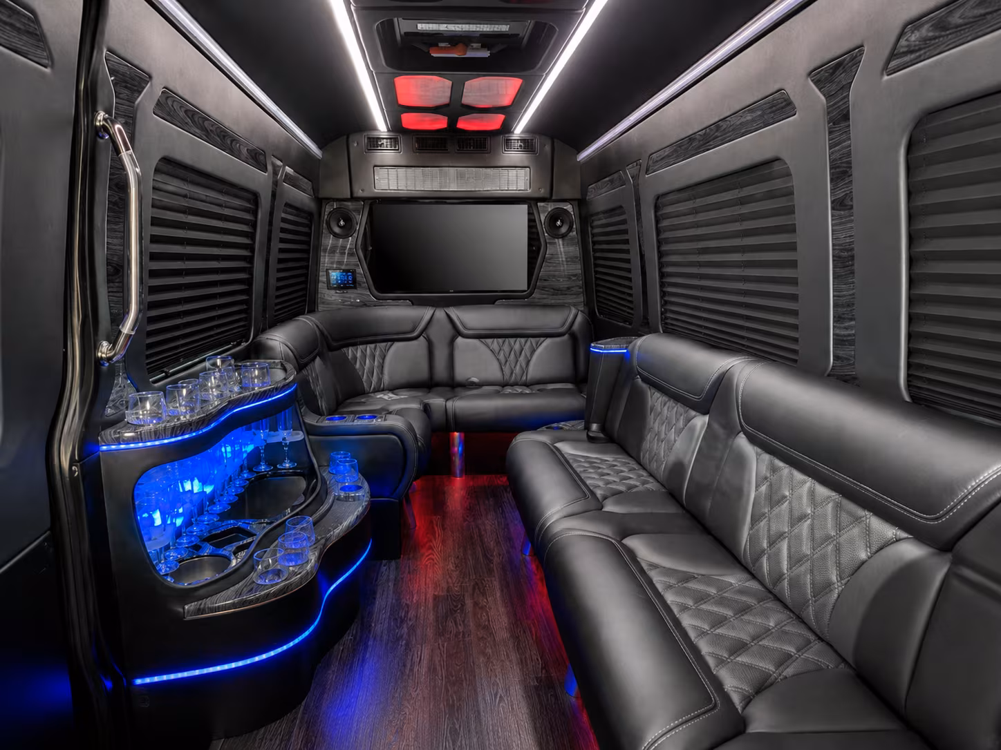west jordan 40 passenger party bus inside